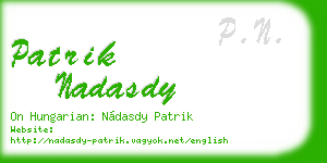 patrik nadasdy business card