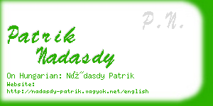 patrik nadasdy business card